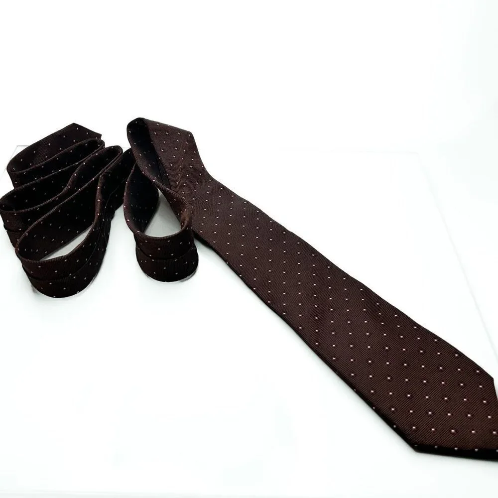 Nwot Woven Silk Tie with Cornflower Pattern | 2.5” Wide | Mens Silk Jacquard Tie - Picture 4 of 7